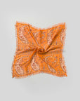 Oversized Goa Silk Sari Scarf - Orange tones