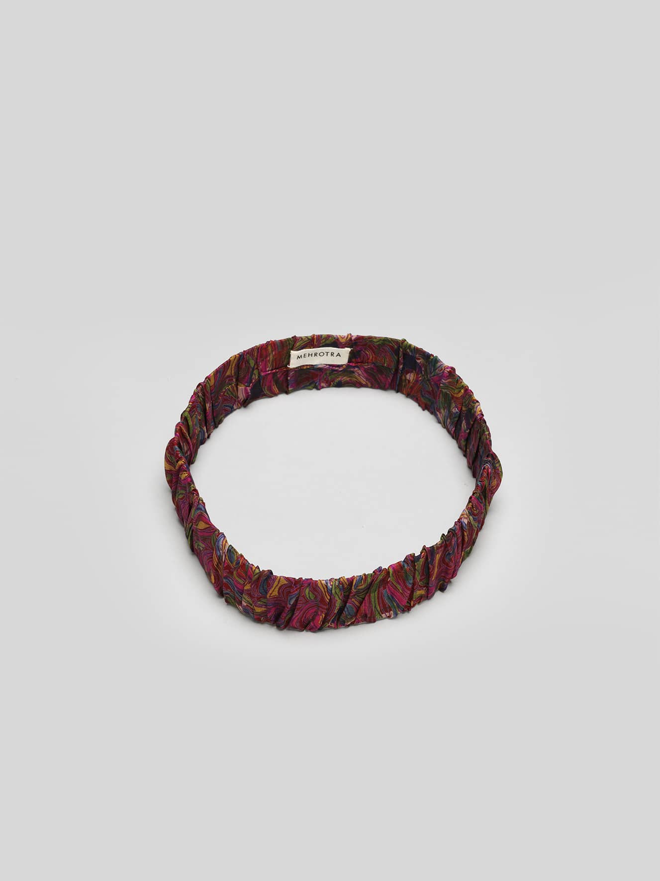 Silk headband -Pink/Red tones